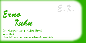 erno kuhn business card
