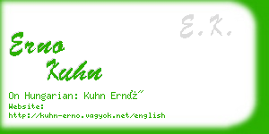 erno kuhn business card